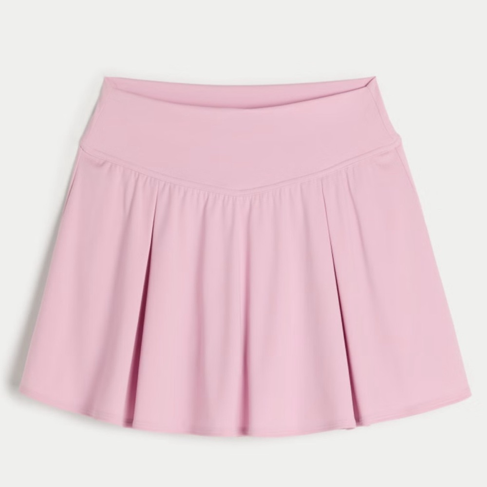Hollister Pink Pleated Skater Mini Skort